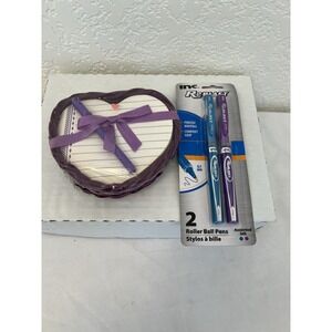 Vintage NOS Prop Graphomana USA Heart Notepad‎ Wicker INC R2 Blast Roller Ball